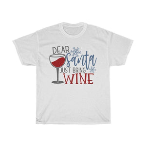 Dear Santa just bring wine Unisex Adult Shirt - InspiFlow